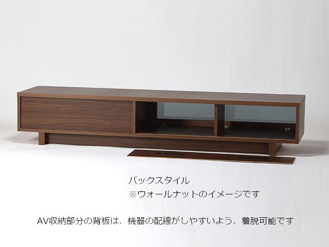 日本製 オーク ブラックガラス TVボード テレビボード TV台 テレビ台 200 新品 一部地域除く送料無料_画像4