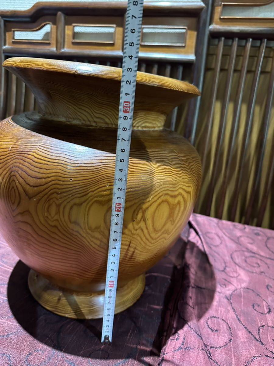 世界文化遺産屋久島の屋久杉で出来た壺です　天然木屋久杉 銘あり_画像6