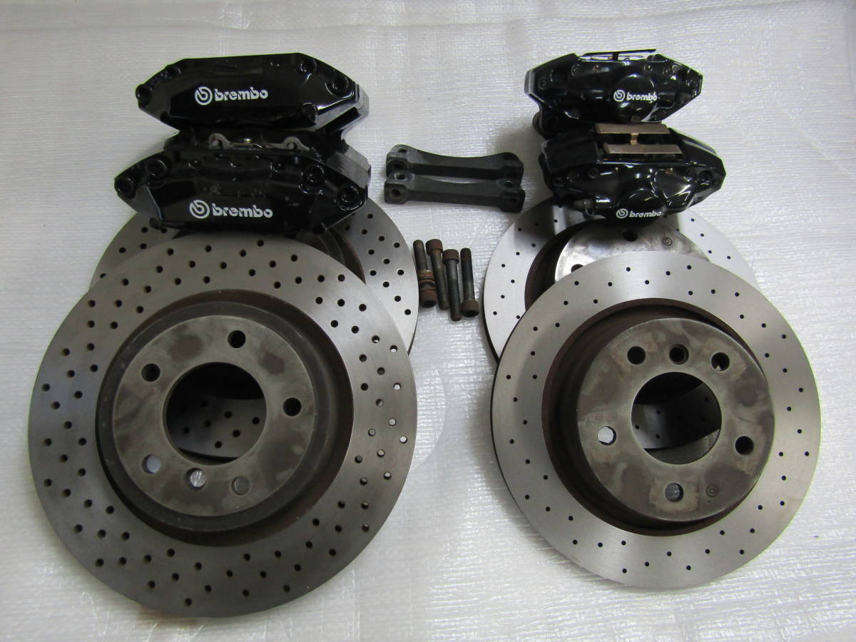 BMW E46 Brembo caliper 轉子前後FR組套轉子研磨完畢 格外價廉開始車型均勻流用可能 原文:BMW E46 ブレンボ　キャリパー ローター 前後FRセット ローター研磨済み 格安スタート　車種等流用可能