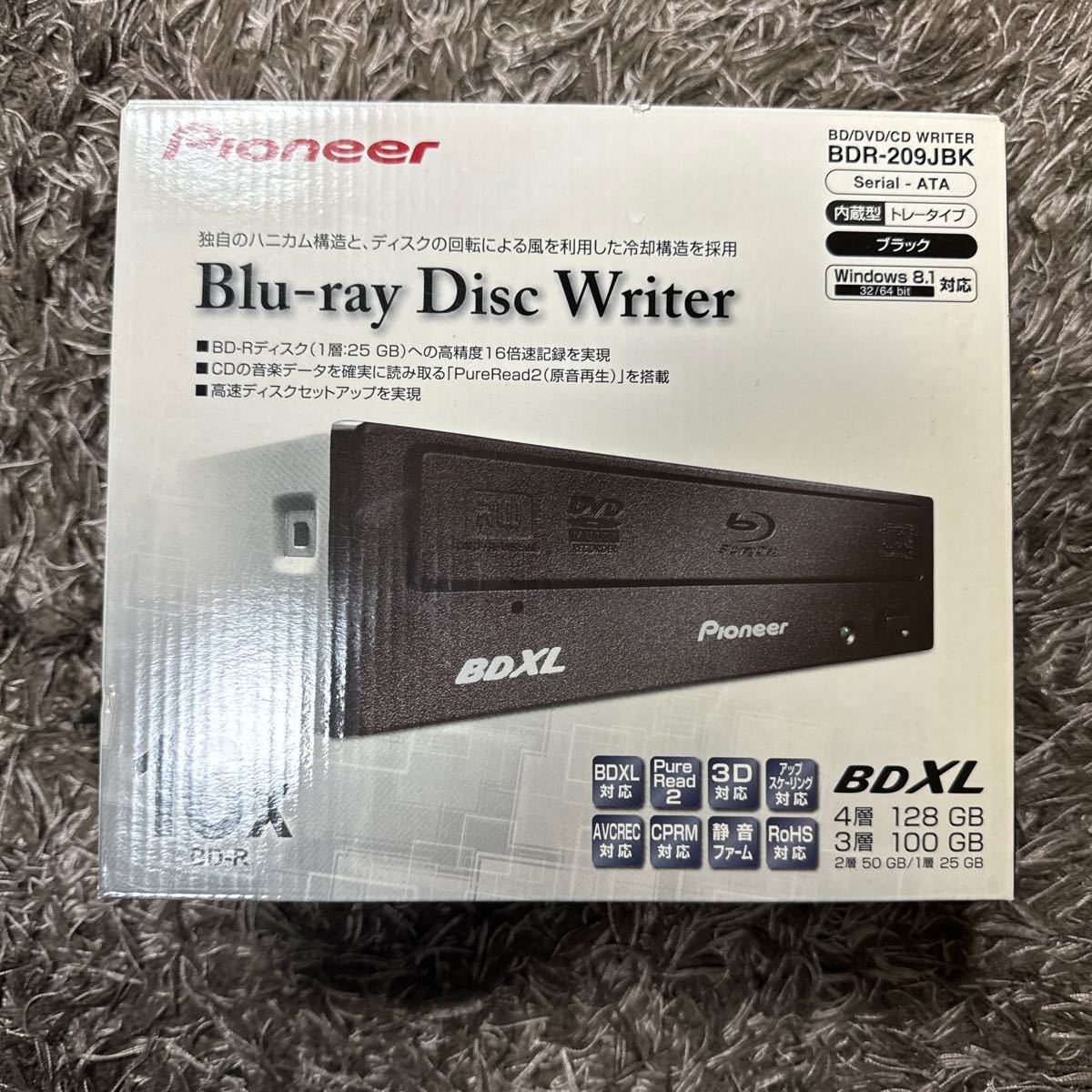 新品未使用品 Pioneer BDR-209JBK 内蔵Blu-rayドライブ BDXL_画像1