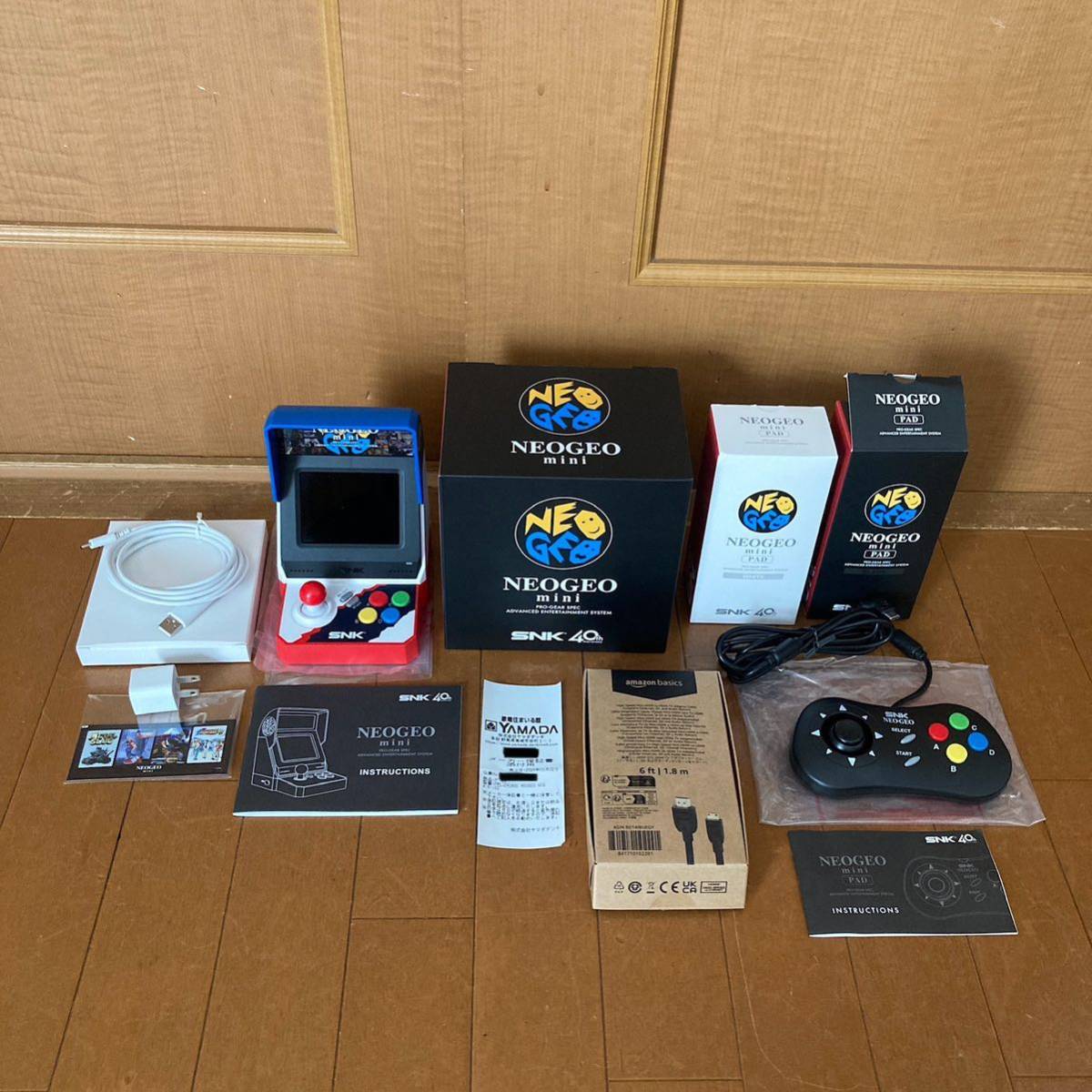 SNK NEOGEO mini ネオジオミニ PAD コントローラー Mini HDMI ケーブル　ネオジオ　ミニ　フルセット_画像1