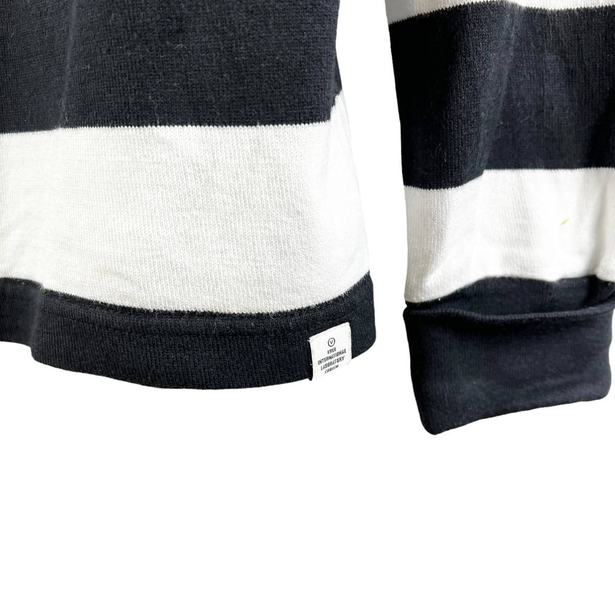 VISVIM(ビズビム) Stripe Boarder Longsleeve T Shirt (white)