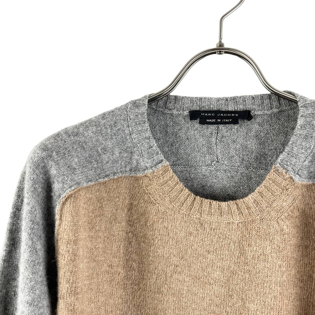 Marc Jacobs(マーク ジェイコブス) Camel Wool Shoulder Layer Knit Longsleeve T Shirt 14AW (brown)_画像2