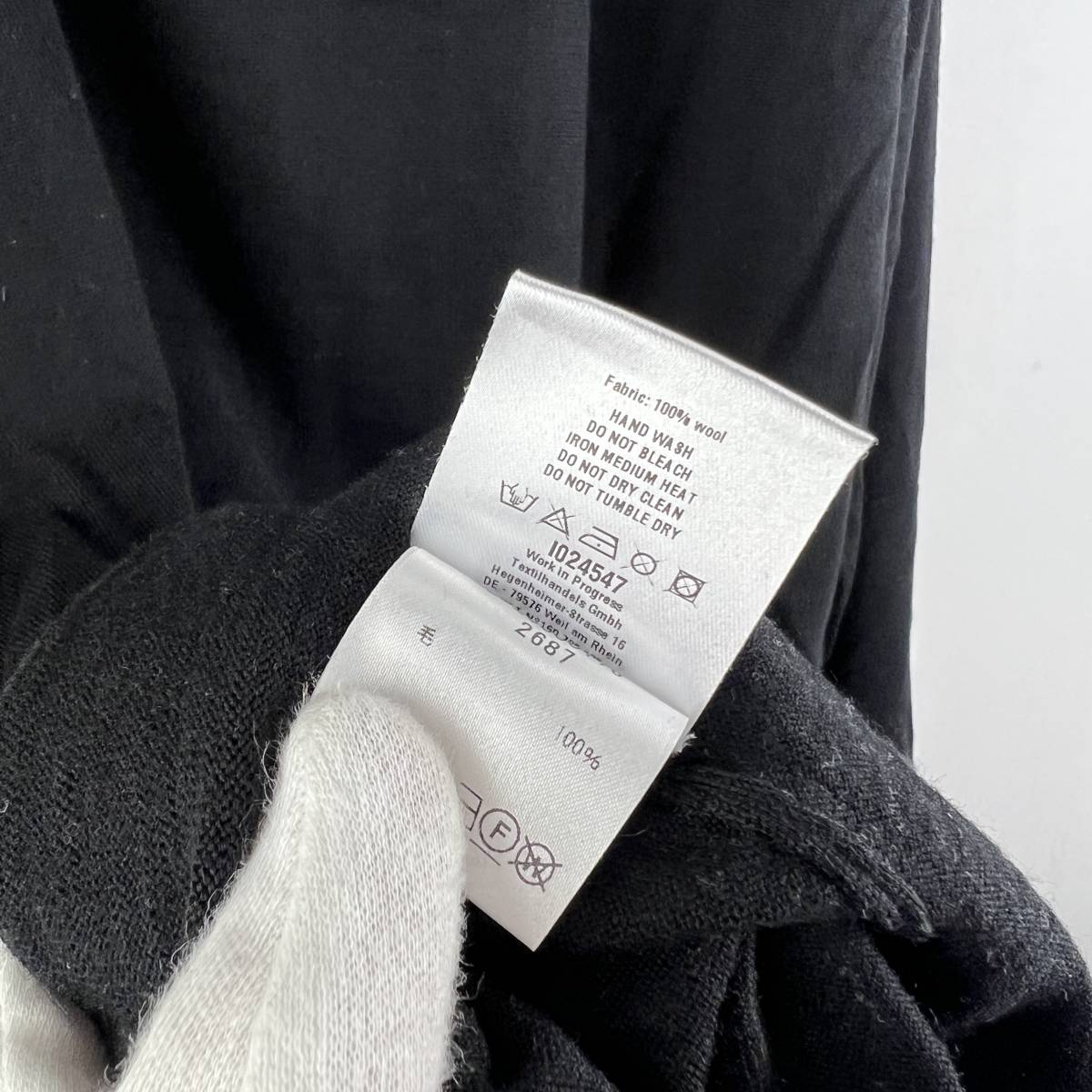 OAMC(オーエーエムシー) Belt Design Wool Knit Longsleeve T Shirt (black)