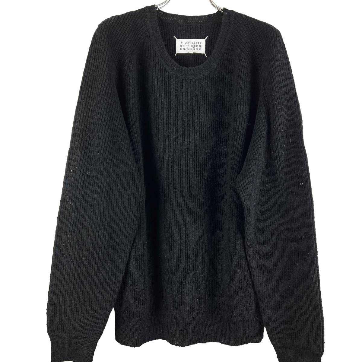 Maison Margiela (メゾン マルジェラ) Casual Wool Knit Longsleeve T Shirt 17AW (black)