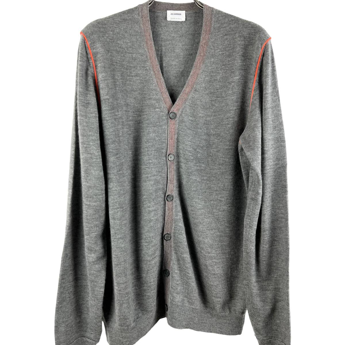 JILSANDER(ジルサンダー) Faded Orange Stripe Design Longsleeve Cardigan (grey)