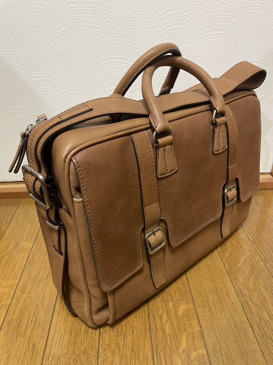 ★新品 ★値下げ半額以下★BRUNELLO CUCINELLI レザーブリーフケース ブルネロクチネリ メンズ:内装内張高級カシミヤ