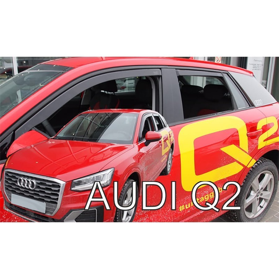 AUDI Q2(GA) ドアバイザーF＆Rset【Team HEKO/ヘコ製】新品/アウディ/ダークスモーク/_画像1