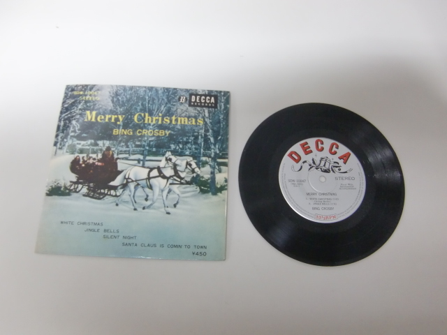 ビング・クロスビー 「ホワイト・クリスマス」 「ジングル・ベル」 「きよしこの夜」 「サンタ・クローズが町に来る」 シングルレコード _画像1
