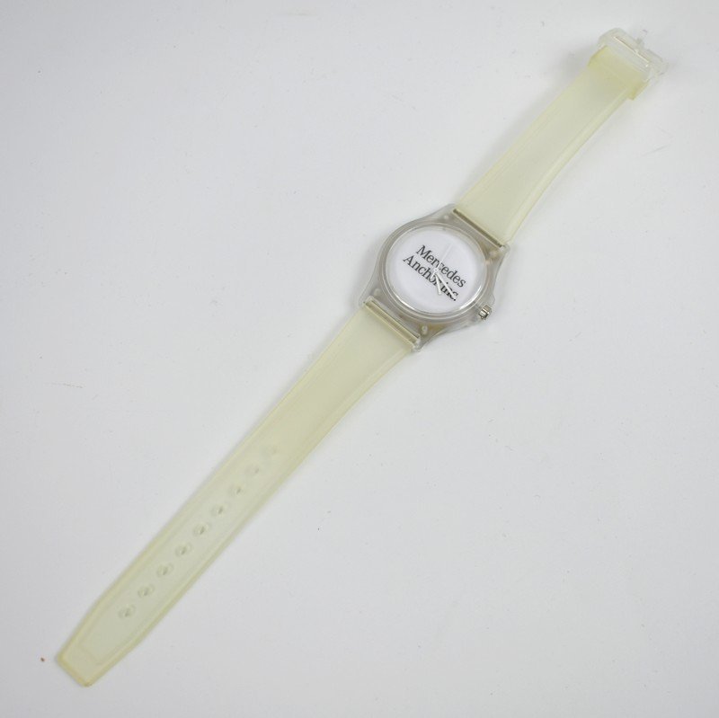 Mercedes Anchor Inc./メルセデス アンカー インク　ラバーバンド腕時計　カラー：クリアホワイト