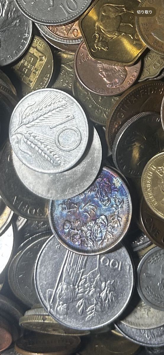 1円~ 外国コイン　約6.1キロ　銀貨　銅貨　金貨　古銭　_画像4