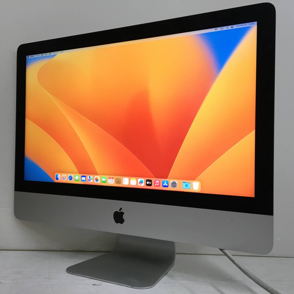 ☆【美品 21.5インチ】Apple iMac (Retina 4K， 21.5-inch， 2017) A1418 Core i5(7400)/3GHz RAM:8GB/HDD:1TB Ventura ケーブル付属 動作品