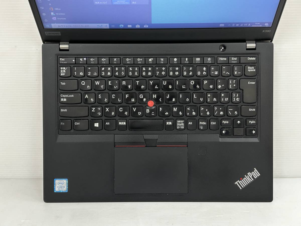 【良品 13.3インチ】Lenovo ThinkPad X390 20Q00003JP『Core i5(8265U) 1.6GHz/RAM:8GB/SSD:256GB』Win10Pro 動作品_画像6