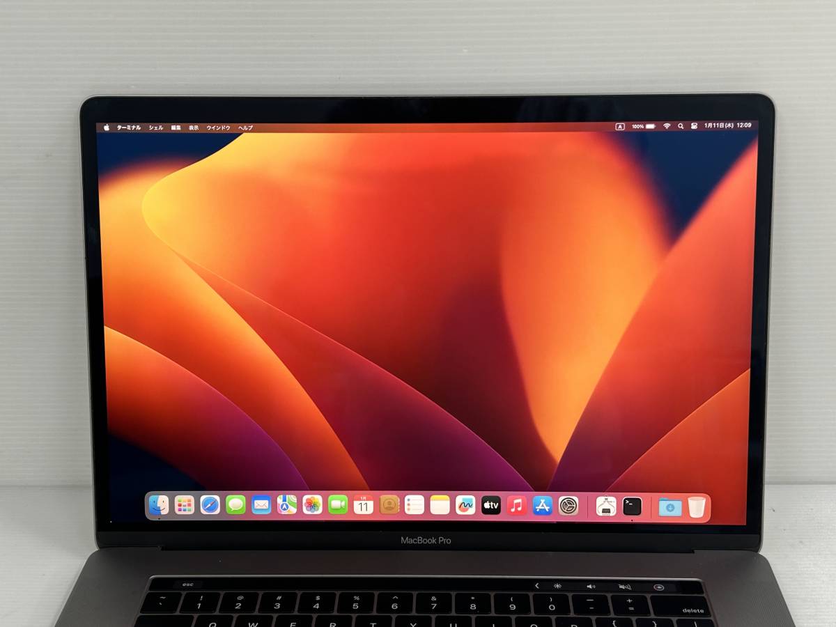 【15.4インチ Core i9】Apple MacBook Pro(15-inch,2018) A1990 Core i9(8950HK)/2.9GHz RAM:32GB/SSD:512GB タッチバー Ventura 動作品　_画像2