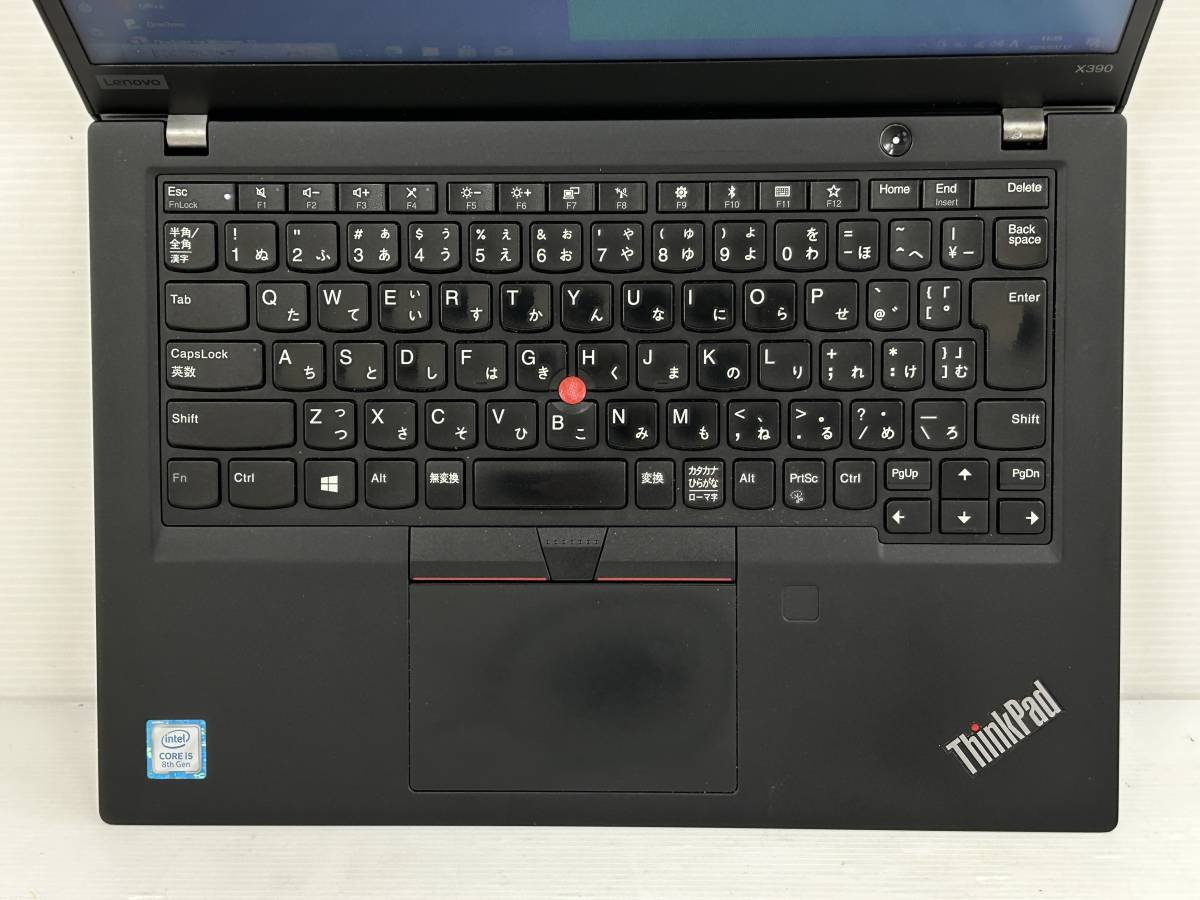 【13.3インチ】Lenovo ThinkPad X390 20Q00003JP『Core i5(8265U) 1.6GHz/RAM:8GB/SSD:256GB』Win10Pro 動作品_画像6