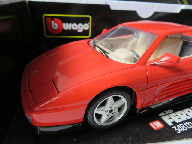 N① 47 ② フェラーリ FERRARI 348tb (1989) モデルカー 1/18 レッド ダイキャスト 模型 スポーツカー_画像2