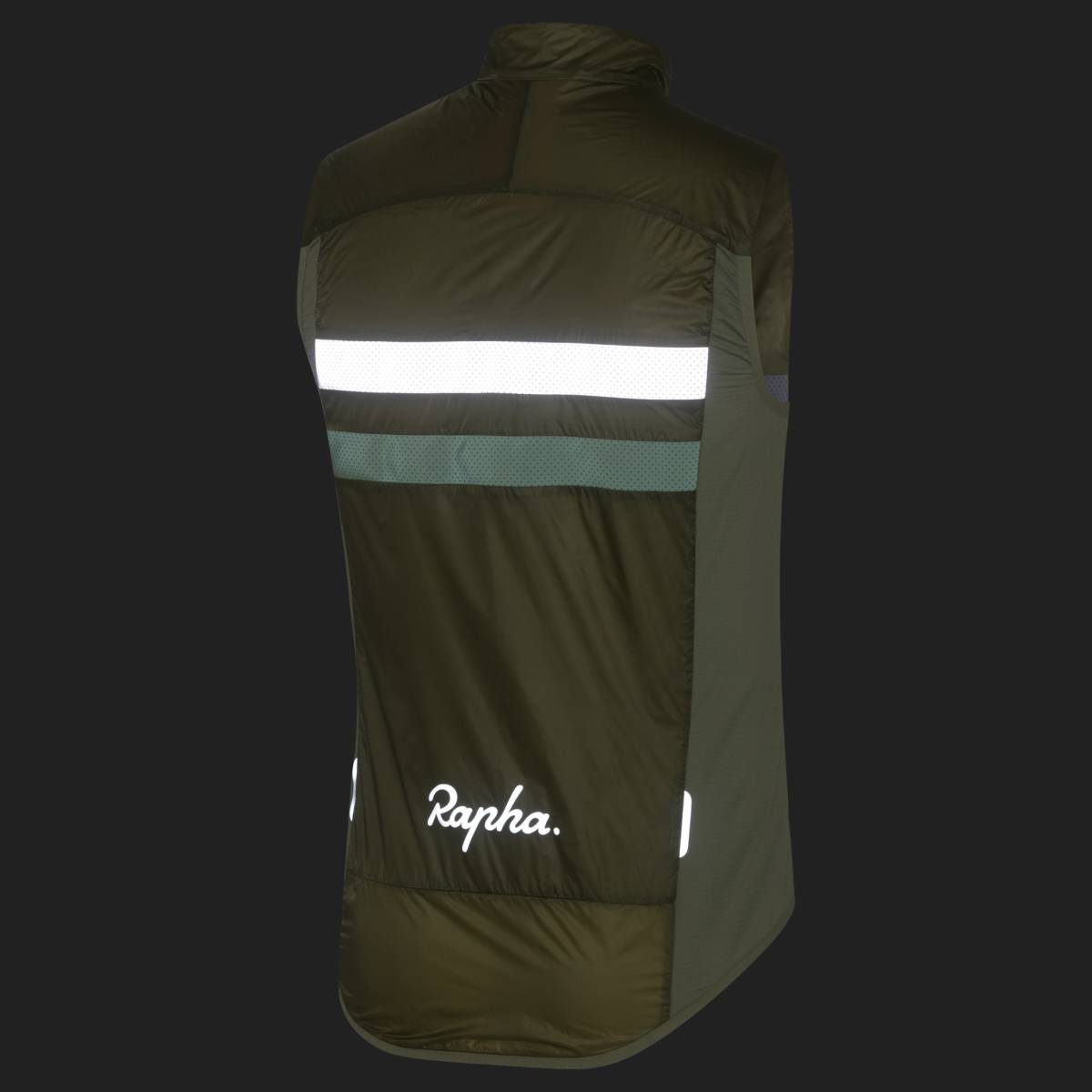 新品 Rapha Men's Brevet Insulated Gilet Lサイズ オリーブグリーン ラファ メンズ ブルベ インサレーティッド ジレ ベスト 防寒 冬用_画像5