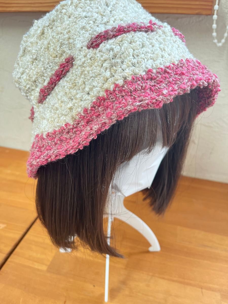 ハンドメイド 帽子 手編み