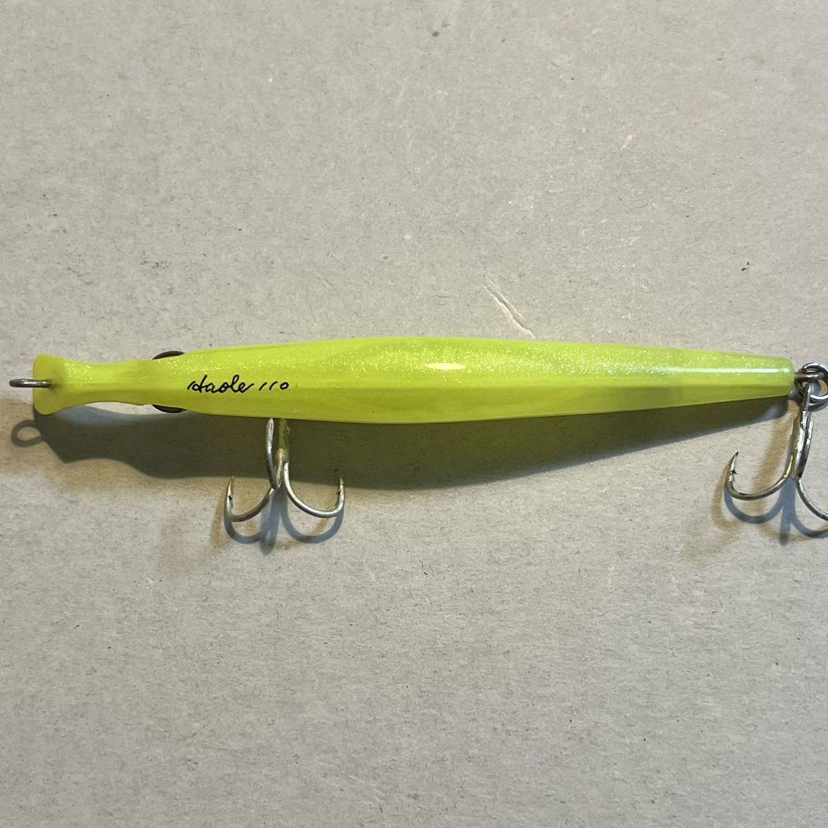 ランブルベイト ソルティハウレイ110 蛍光イエローチャートバック Lamble Bait SALTY HAOLE 110mm 10g_画像4