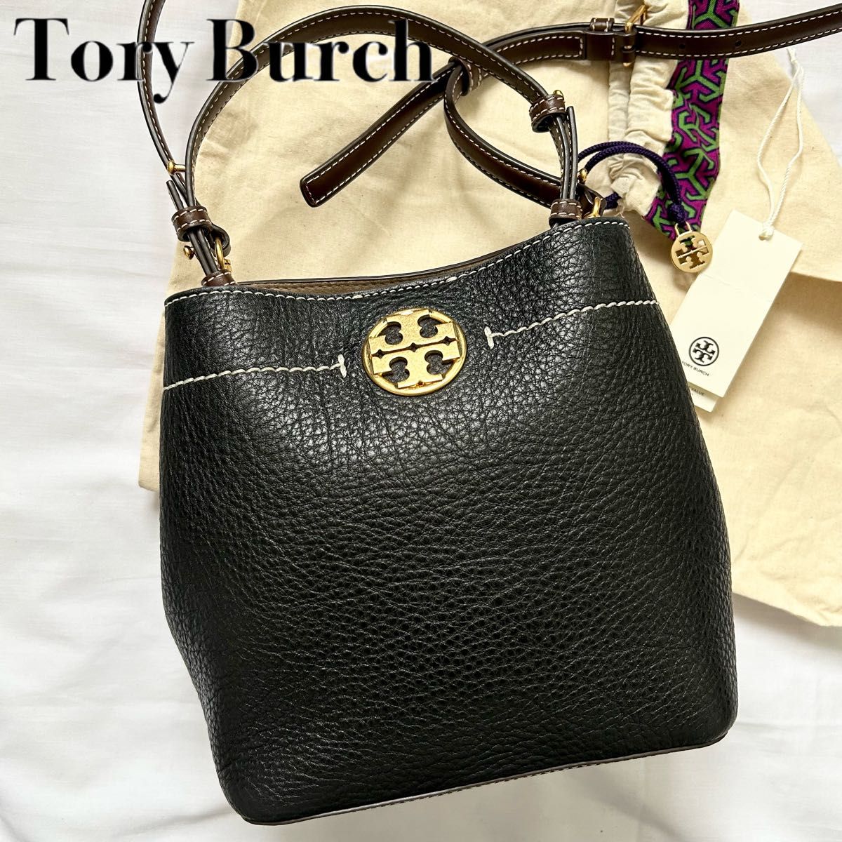 極美品 即完品 2way トリーバーチ ショルダーバッグ 黒 レザー 極美品 即完品 2way トリーバーチ ショルダーバッグ 黒 レザー