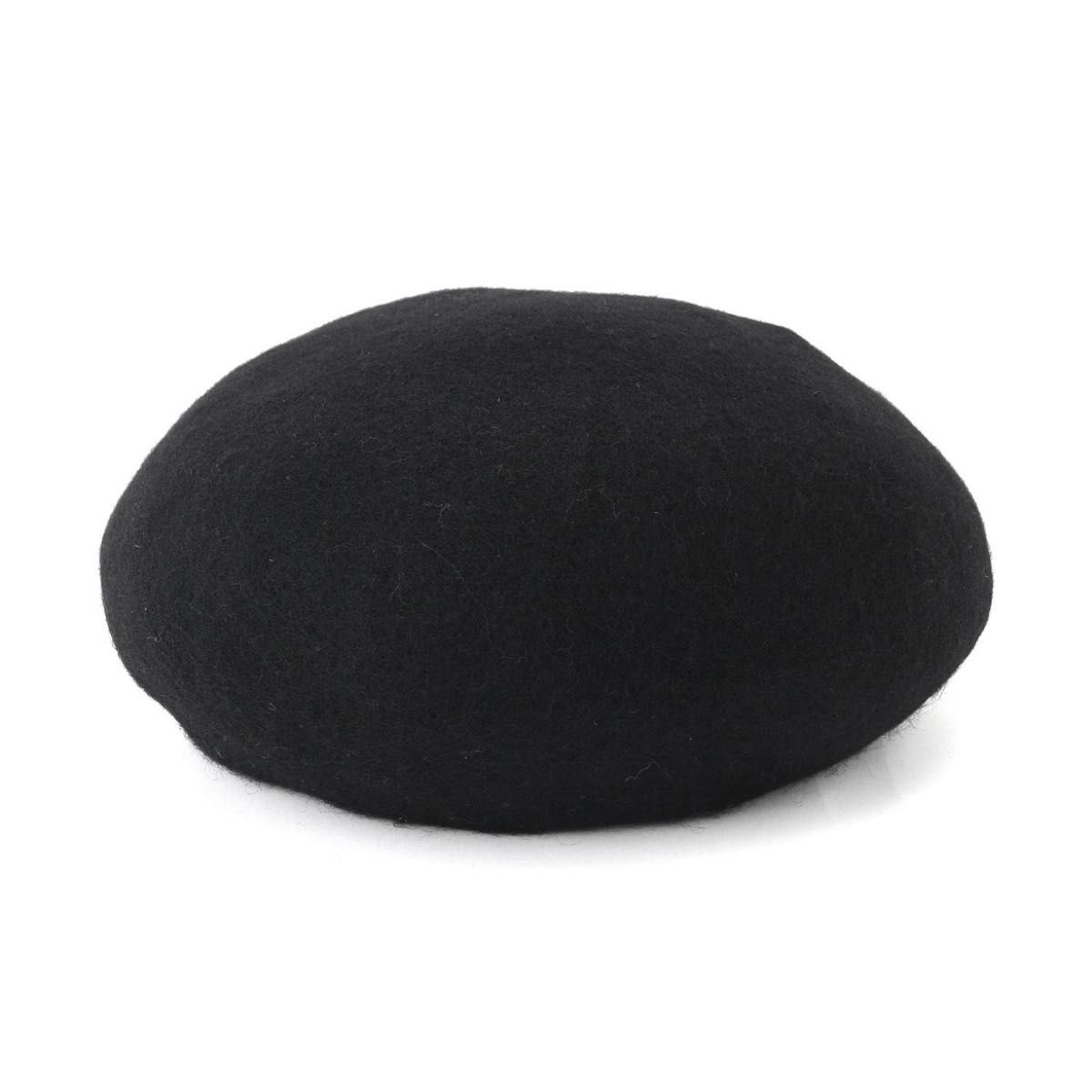ウールフェルトベレー帽　ブラック　ロペピクニック