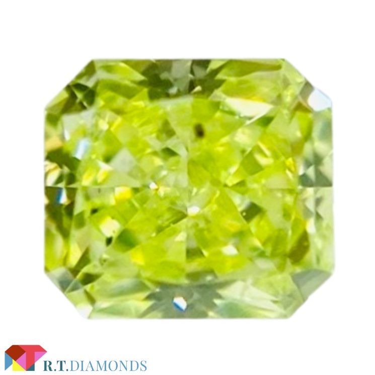 FANCY INTENSE YELLOW GREEN 0.108ct RCT/RT2525/CGL_画像1