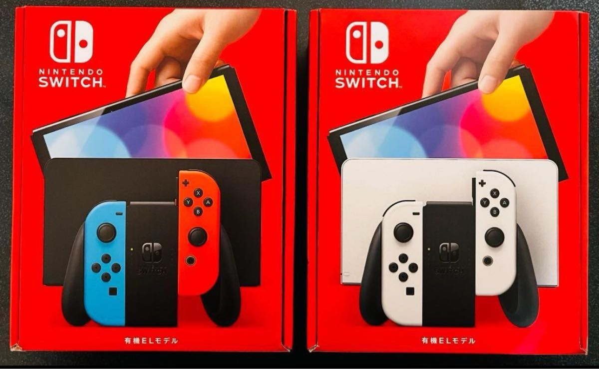 Nintendo Switch(有機ELモデル) スイッチ 本体 ホワイト ネオン　2台 ホワイト ネオンブルー ネオンレッド