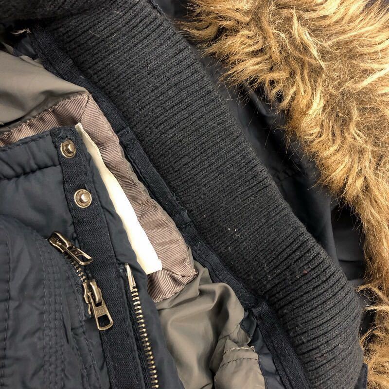 す005】Abercrombie&Fitch ダウンコート Mサイズ ネイビー 膝上 す005】Abercrombie&Fitch ダウンコート Mサイズ ネイビー 膝上
