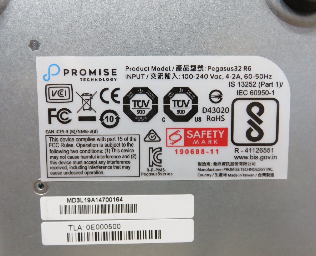 ★≪中古品≫Promise Pegasus32 R6 HDD ６台 RAID[t24012518]_画像5