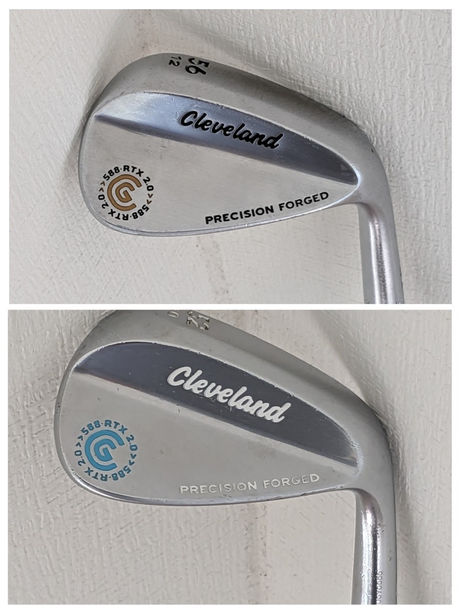 クリーブランド　Cleveland Golf　588 RTX 2.0 PRECISION FORGED シャフト Dynamic Gold 56、52の２本セット　_画像1