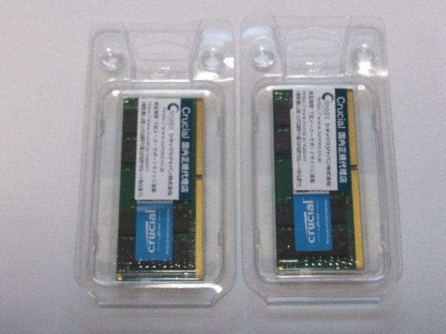 メモリ ノートパソコン用 1.20V Crucial DDR4-2666 PC4-21300 16GBx2枚 合計32GB 起動確認済みです _画像2