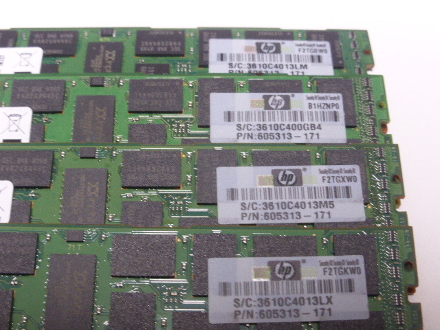メモリ サーバーパソコン用 低電圧 1.35V Samsung PC3L-10600R(DDR3L-1333R) ECC Registered 8GBx4枚 合計32GB 起動確認済みです_画像3