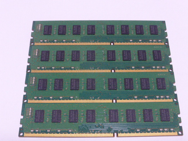 メモリ デスクトップパソコン用 1.5V Samsung DDR3-1333 PC3-10600 4GBx4枚 合計16GB 起動確認済みですが一応ジャンク品扱いです_画像3