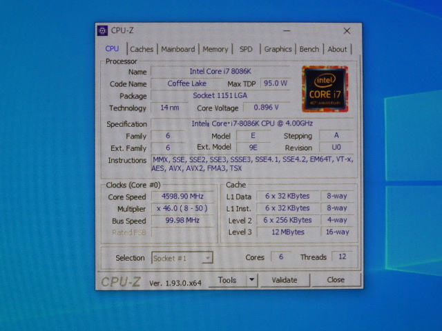 INTEL CPU 8TH GEN Core i7 8086K LIMITED EDITION 6コア12スレッド 4.00GHz SRCX5 CPUのみ 起動確認済みです_画像3