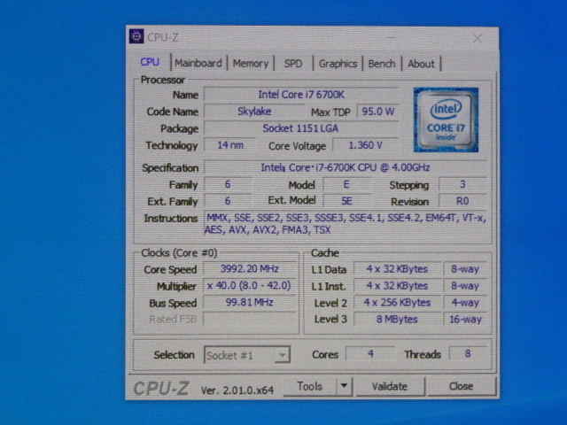 INTEL CPU Core i7 6700K 4コア8スレッド 4.00GHZ SR2L0 CPUのみ 起動確認済みです_画像3
