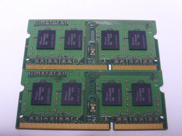 ノートパソコン用メモリ 両面チップ SanMax SK hynixチップ 1.5V DDR3-1600 PC3-12800S 4GBx2枚 合計8GB 起動確認済です _画像2