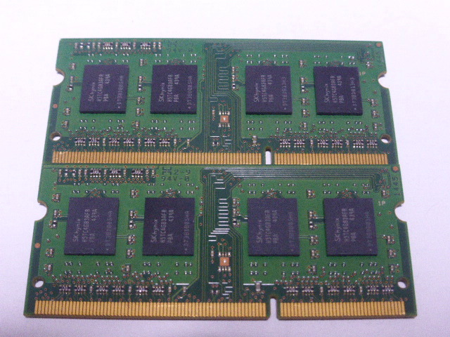 ノートパソコン用メモリ 両面チップ SanMax SK hynixチップ 1.5V DDR3-1600 PC3-12800S 4GBx2枚 合計8GB 起動確認済みです_画像2