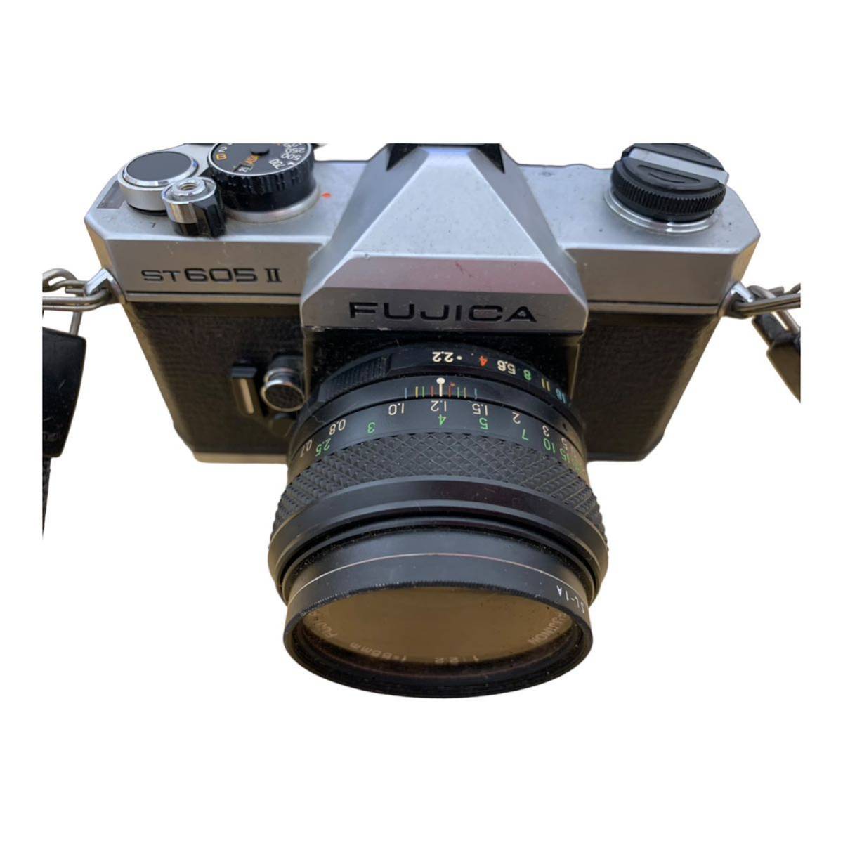 【6350】FUJICA フジカ 富士フィルム ST605Ⅱ 一眼レフフイルムカメラ SBC FUJINON-W 1:2.2 55mm 動作未確認_画像2