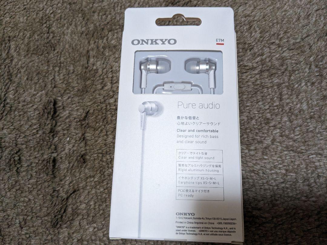 2個　新品　ONKYO マイク・リモコンボタン付き インイヤーイヤホン E7M_画像3