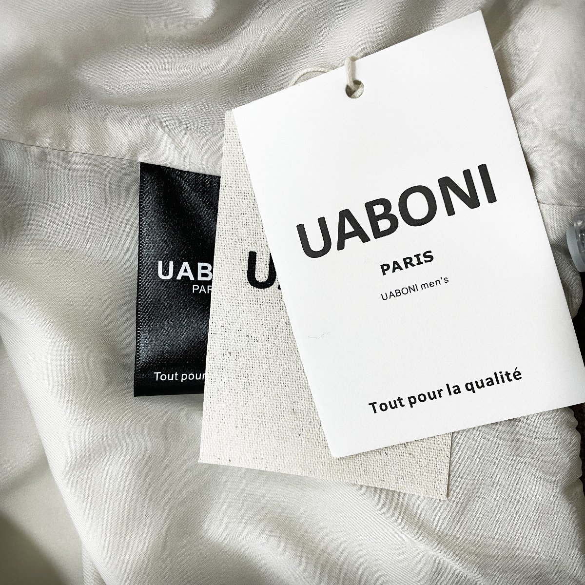 ★★高級EU製＆定価8万◆UABONI*Paris*ジャケット*ユアボニ*パリ発◆上質 カシミヤ100％ ソフト 防寒 快適 ストリート スポーツ 2XL/52_画像9