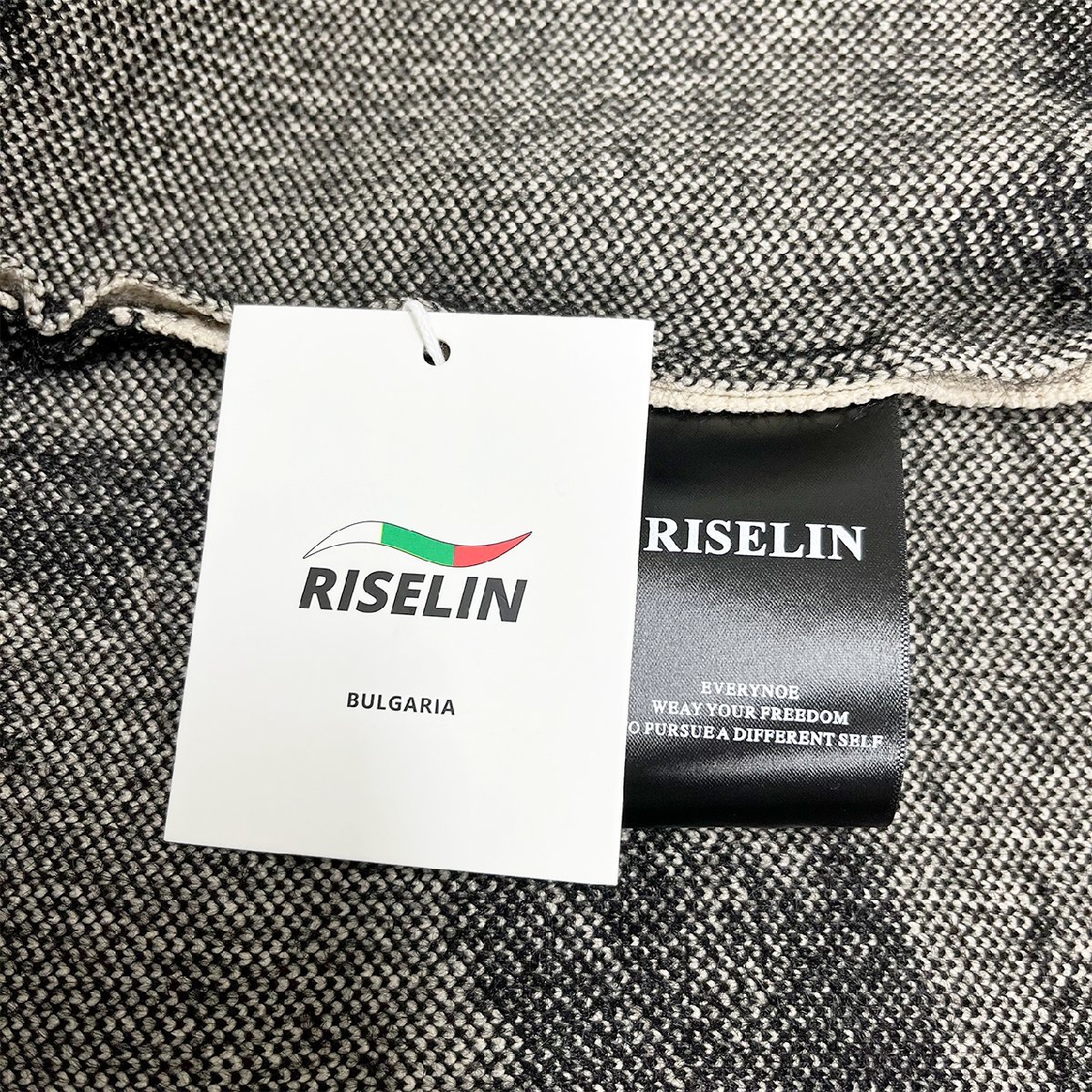 上品ヨーロッパ製※定価5万◆ブルガリア発※RISELIN セーター 高級ミンク/カシミヤ混 保温 ニット プルオーバー 総柄 着痩せ レディース XL_画像9