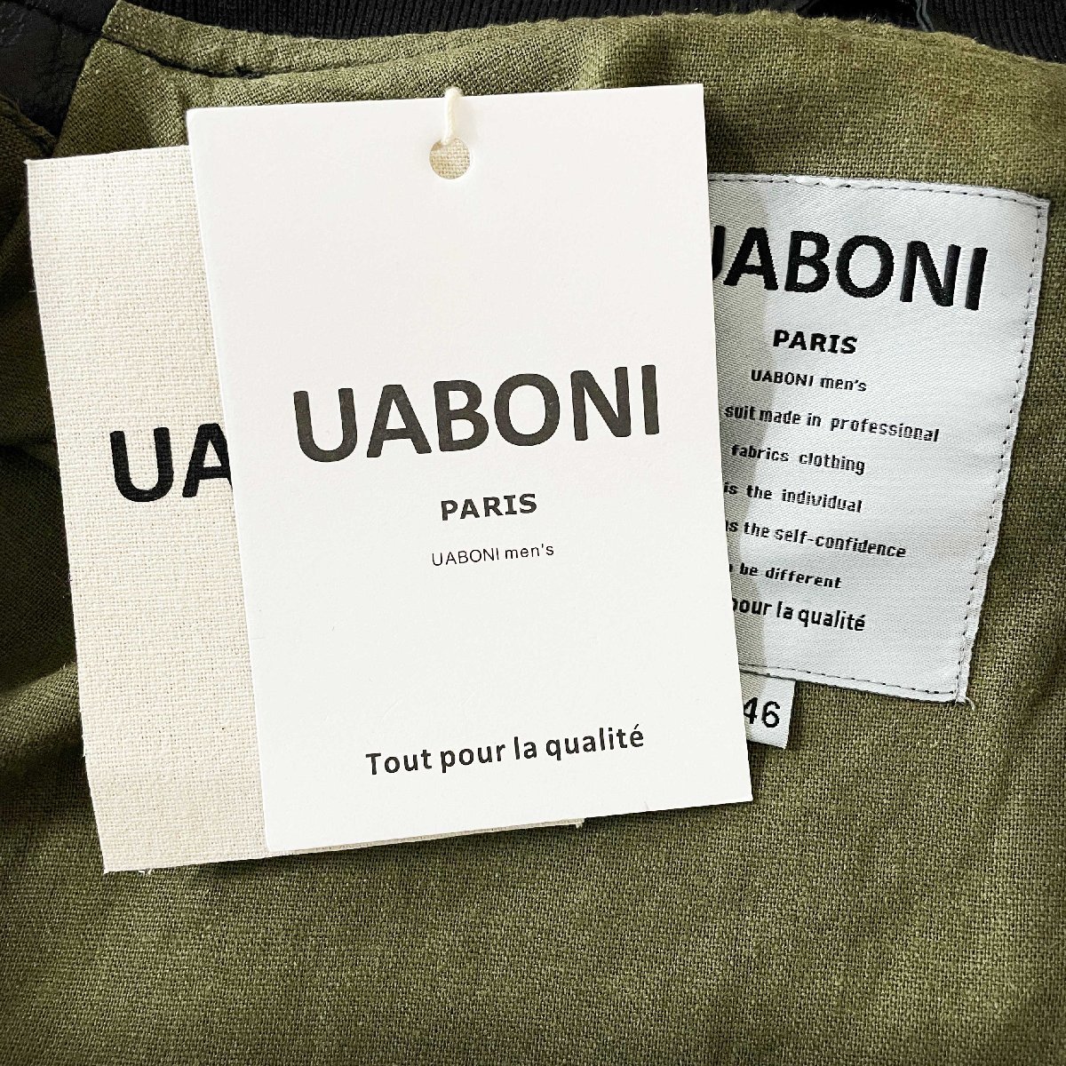 最高峰EU製＆定価18万◆UABONI*Paris*ライダース*ユアボニ*パリ発◆最上級羊革 INDIANS 豪華刺繍 レザーMA-1フライトジャケット 革ジャンXL_画像9