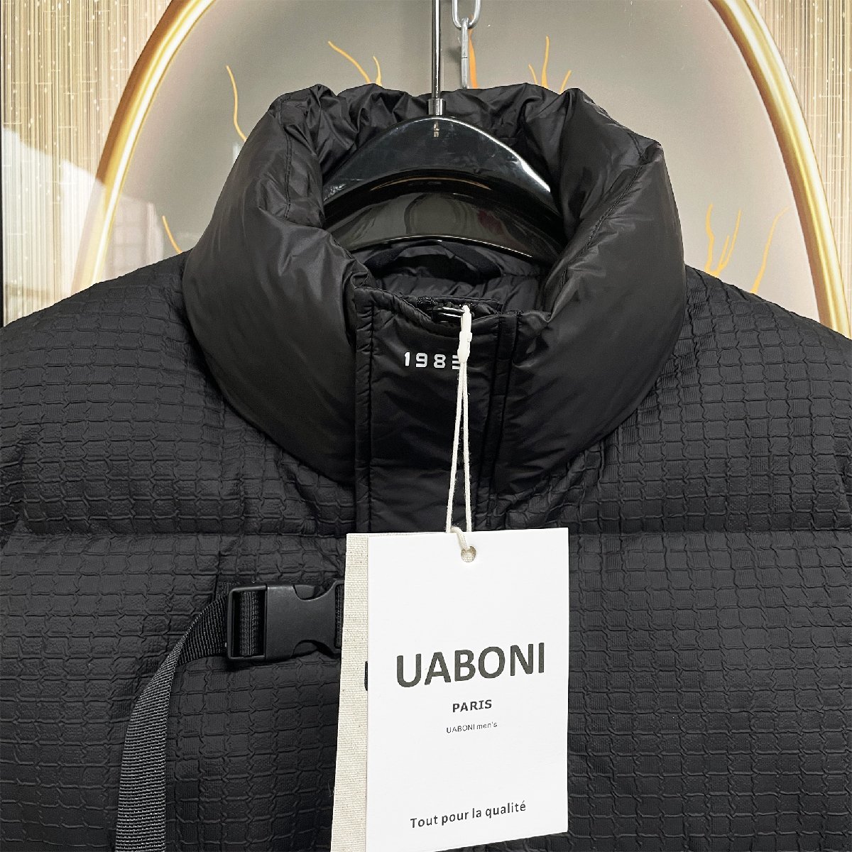 ★★最高級EU製＆定価10万◆UABONI*Paris*ダウンベスト*ユアボニ*パリ発◆グースダウン90％ 防寒防風 お洒落 個性 ミリタリー 定番 L/48_画像4