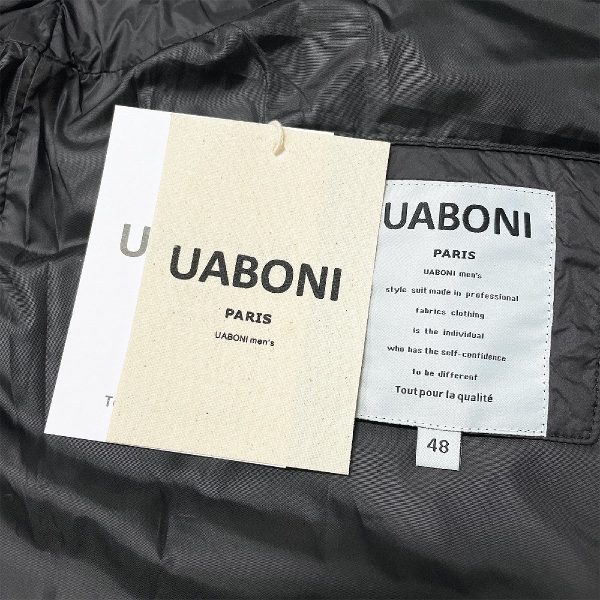 ★★最高級EU製＆定価10万◆UABONI*Paris*ダウンベスト*ユアボニ*パリ発◆グースダウン90％ 防寒防風 お洒落 個性 ミリタリー 定番 L/48_画像8