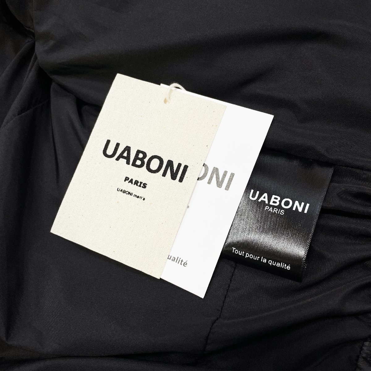 絶賛EU製＆定価17万◆UABONI*Paris*レザー・グースダウンジャケット*ユアボニ*パリ発◆牛革 防寒防風 お洒落 ライダース 革ジャン 2XL/52_画像10