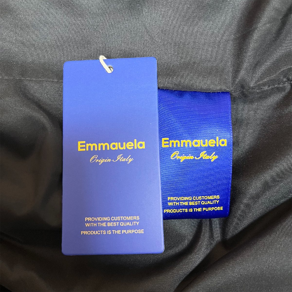 豪華ミンク/カシミヤ混・毛皮ファーコート 定価10万◆Emmauela・イタリア・ミラノ発◆防寒 ソフト 暖かい 総柄 ジャケット 個性 L/48サイズ_画像9