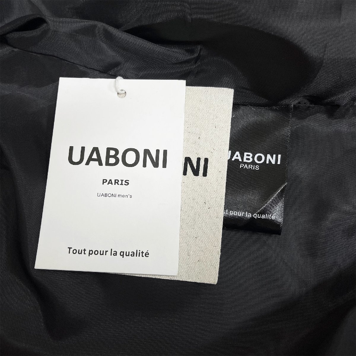 個性EU製＆定価7万◆UABONI*Paris*スタジャン*ユアボニ*パリ発◆高品質カシミヤ 保温 アメカジ 刺繍 ワッペン スポーティ OFF-WHITE M/46_画像10