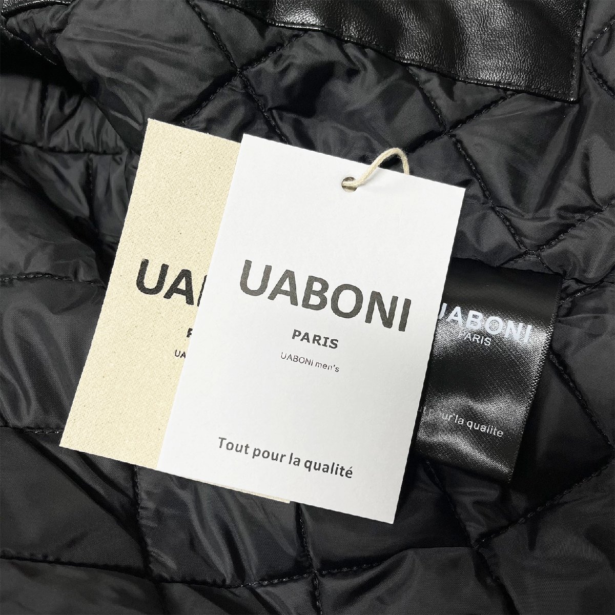 ★★最高峰EU製＆定価8万◆UABONI*Paris*フライトジャケット*パリ発◆中綿入り 暖かい 横須賀 高級刺繍 PUレザー スカジャン MA-1 XL/50_画像10