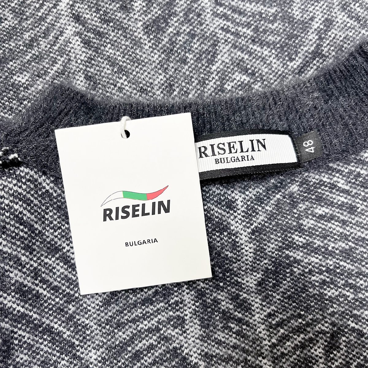 最高峰ヨーロッパ製※定価5万◆ブルガリア発※RISELIN セーター 上質ミンク/カシミヤ混 ふわふわ 防寒 ソフト 暖かい 丸首 総柄 上品2XL/52_画像9