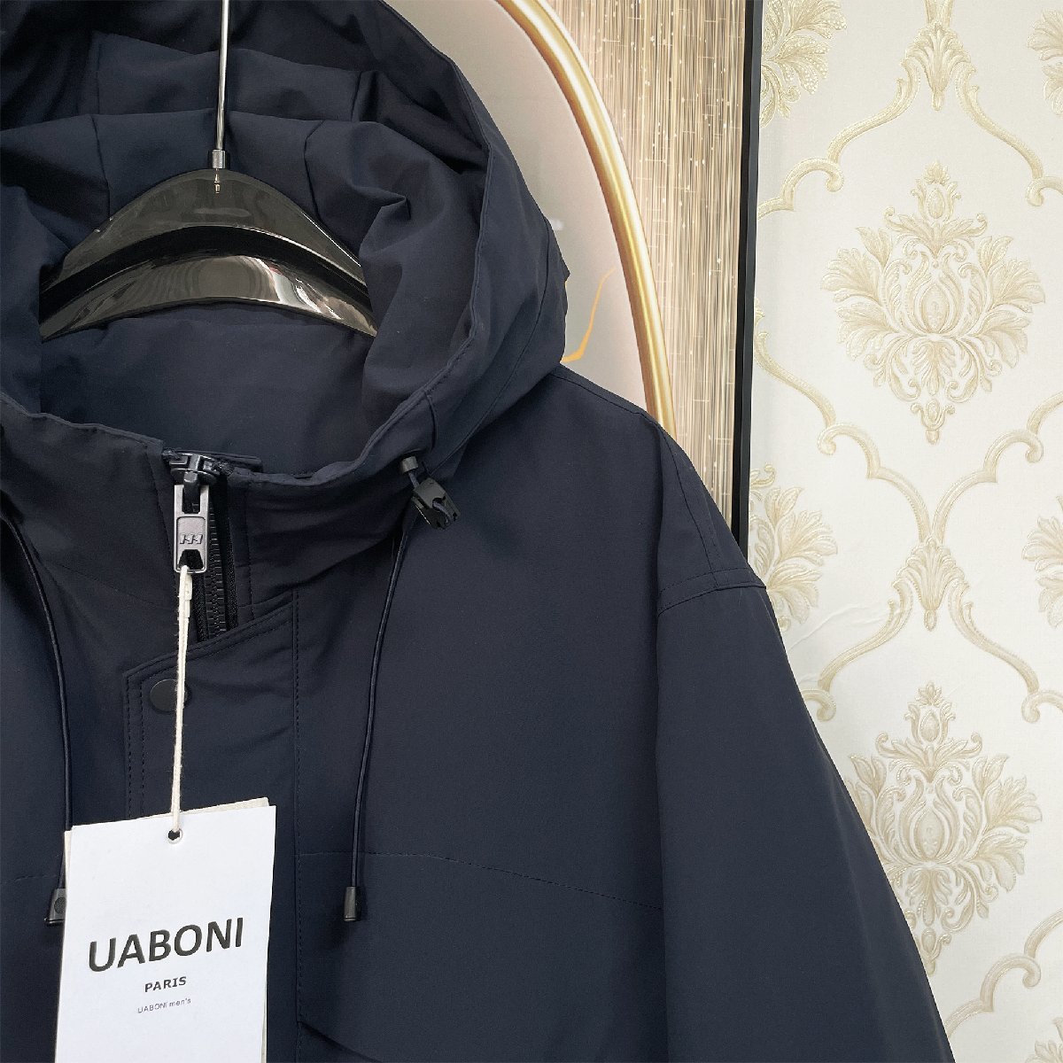 一枚限定EU製＆定価8万◆UABONI*Paris*中綿ジャケット*ユアボニ*パリ発◆上品 中綿入り 暖かい 高級刺繍 撥水 艶 防寒 個性 M/46サイズ_画像6